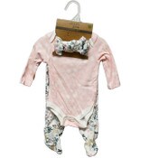 Wholesale - 3pc WOODLAND PINK FOOTED PANT SET C/P 48